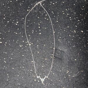 Elegant Silver Antler Necklace